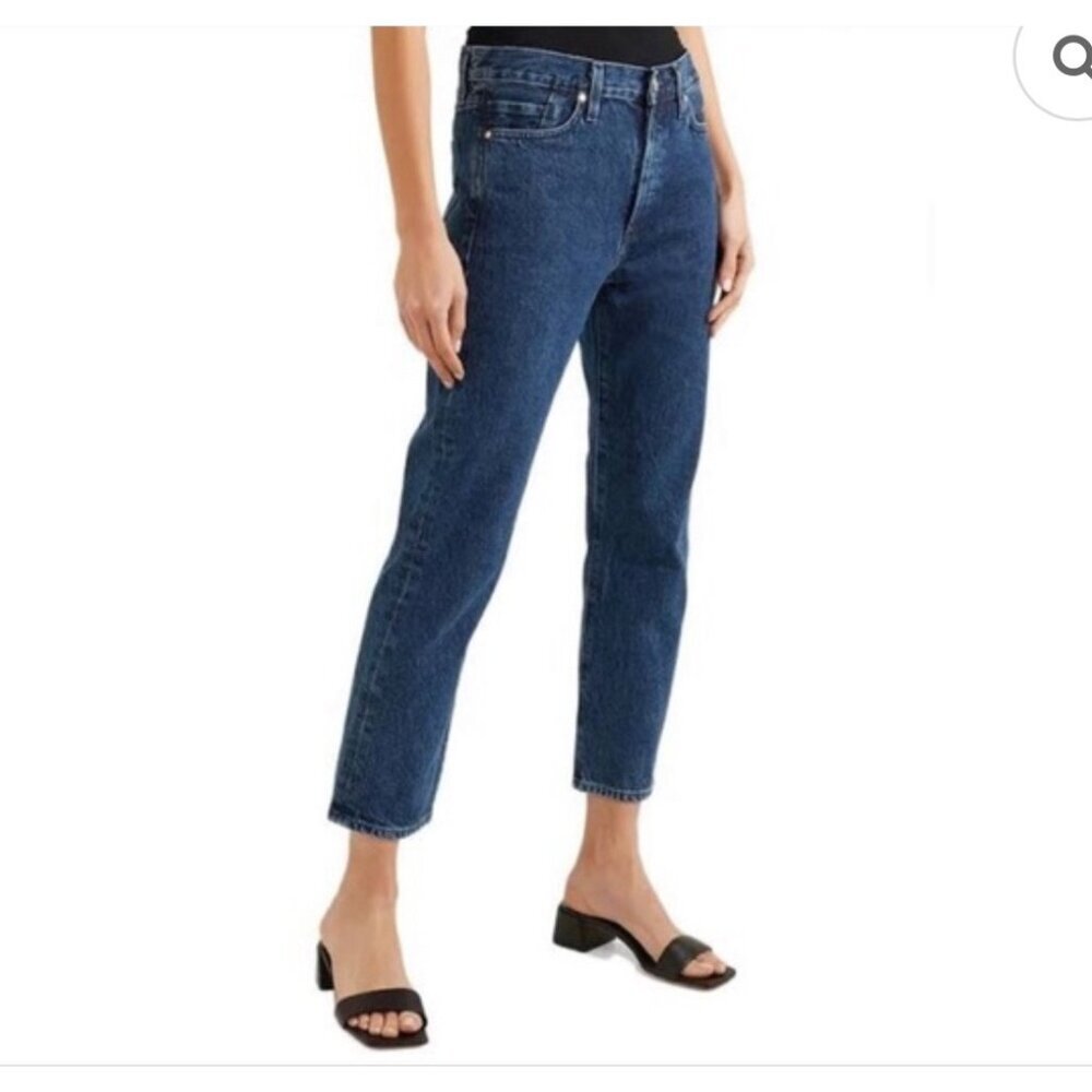 AGOLDE Oddity Cigarette Low Slung Dark Blue 30 Straight Jeans Denim Quiet Luxury
